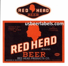 Red Head Beer Beer Label Red Head Beer Beer Label
