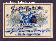 BPO Elks Special Bottling Beer Label BPO Elks Special Bottling Beer Label