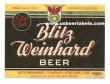 Blitz Weinhard Beer Label Blitz Weinhard Beer Label