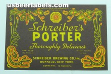 Schreibers Porter Beer Label Schreibers Porter Beer Label